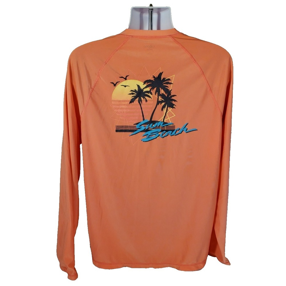 Cabana By Crown & Ivy Long Sleeve Shirt Palm Tree Sun Beach Size‎ Large